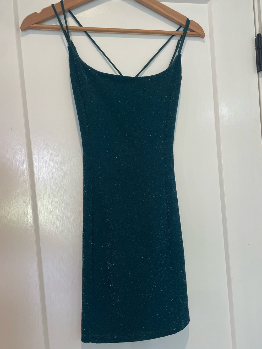 Lucy in the Sky Green Shimmer Mini Dress